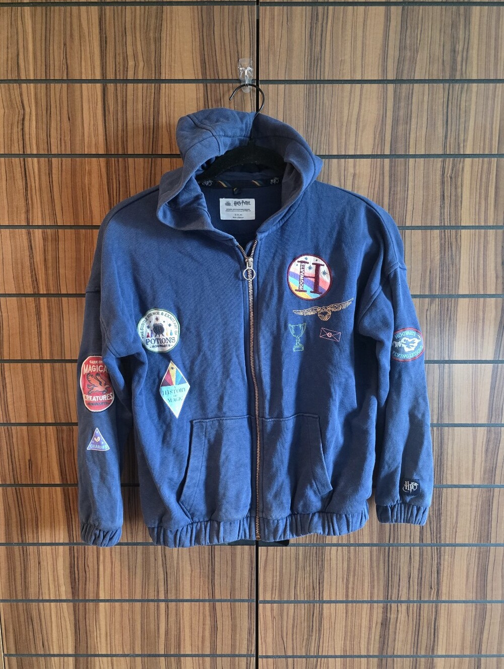 Harry Potter Navy Blue Zip-Up Hoodie Jacket